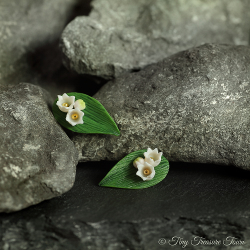 Blütenzauber Ohrstecker "Maiglöckchen"-31