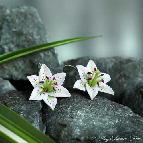 Blütenzauber Ohrringe "Lilien" Für Julia-31