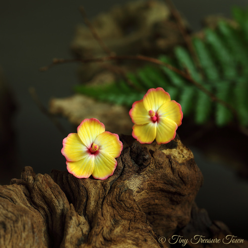 Blütenzauber Ohrringe "Hibiskus" Für Julia-31