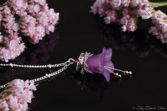 Feenblumen Halskette - Farben Silber Lila
