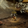 Ohrhänger mit handgemachter Schnecke in einer Glaskugel (Für Dagny)-01