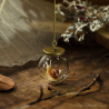 Ohrhänger mit handgemachter Schnecke in einer Glaskugel (Für Dagny)-01